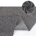 China factory custom TR mini jacquard dobby suiting houndstooth tecido poliester faux woolen fabric